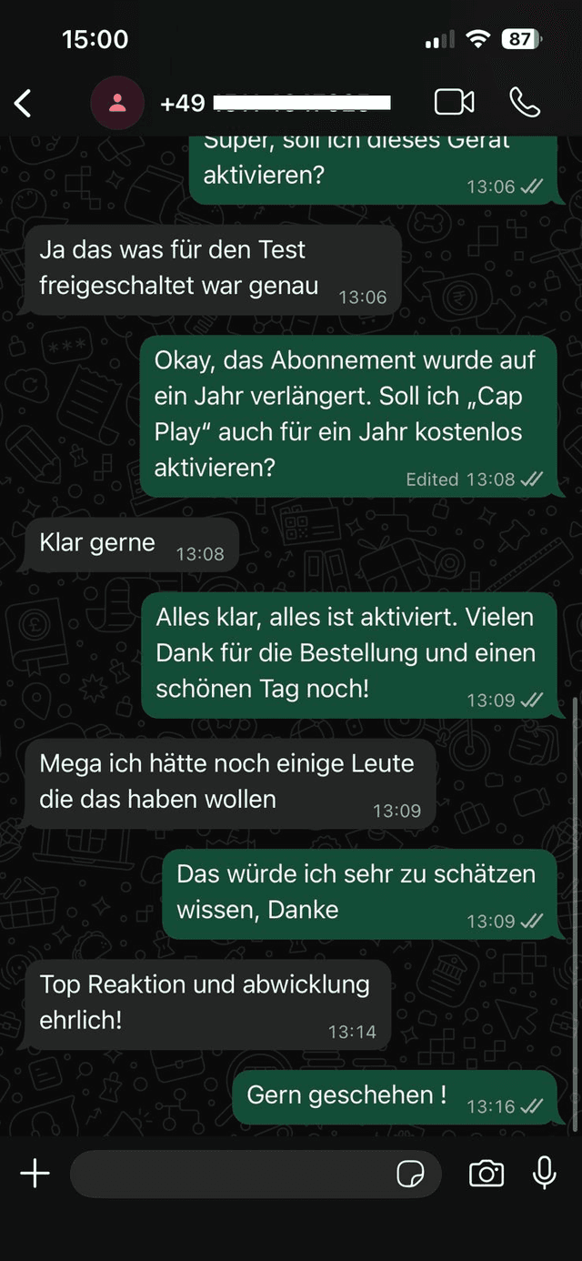 Customer review
